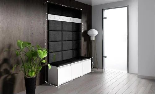 Cuier Hol Max 6, Alb/ Negru - Trinity 16