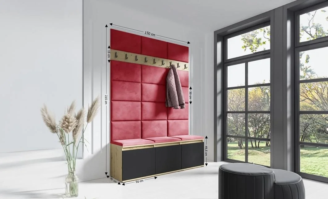 Cuier Hol Max 6, Artisan/ Rosu - Trinity 9 1