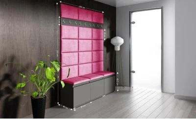 Cuier Hol Max 6, Grafit/ Roz - Trinity 10