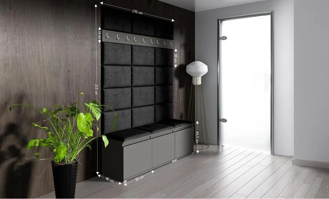 Cuier Hol Max 6, Grafit/ Negru - Trinity 16 1