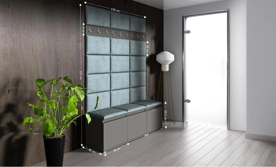 Cuier Hol Max  6, Grafit/ Albastru - Trinity 22 1