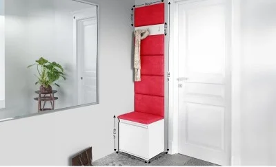 Cuier Hol Max 7, Alb/Rosu - Trinity 9