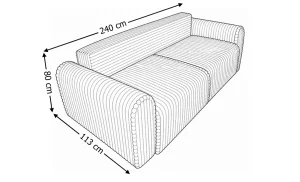 Canapea Extensibilă Calipso Gri