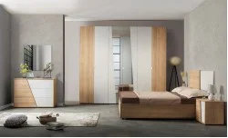 Dormitor Modern  Mia cu Dulap 6 Uși 