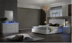 Dormitor Modern New Gemma cu Dulap 4 Uși 