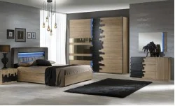 Dormitor Modern Mozart cu Dulap 2 Uși 