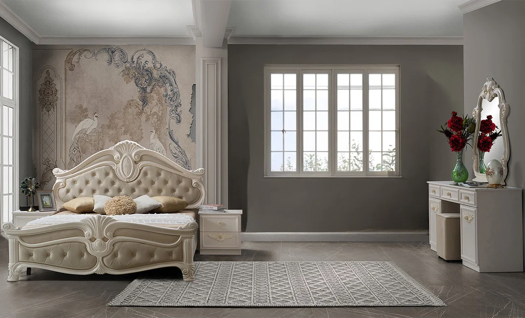 Dormitor Clasic Nora cu Dulap 4 Uși