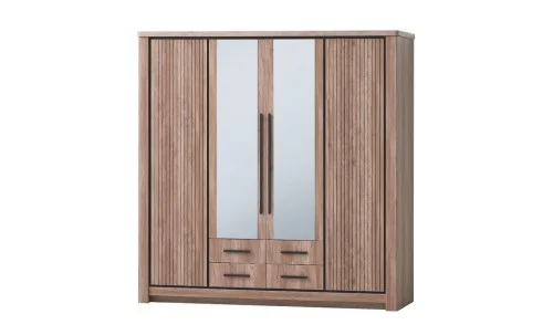 Dormitor Modern Queen Dulap cu 4 uși 4 sertare