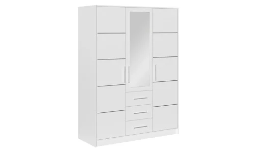 Dulap Bali 3 Usi D3 Alb cu Oglinda