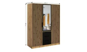 Dulap Bali Lux 3 Usi D3 cu Riflaj si Oglinda