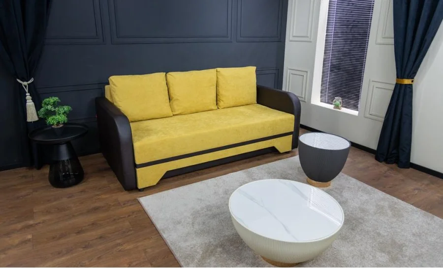 Canapea Extensibilă Corina Memory Max Lemon 43