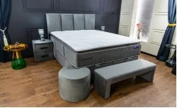 Pat Tapitat Confort PED Gri 160x200