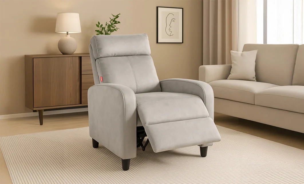 Fotoliu cu Recliner Manual KJ2003 Gri