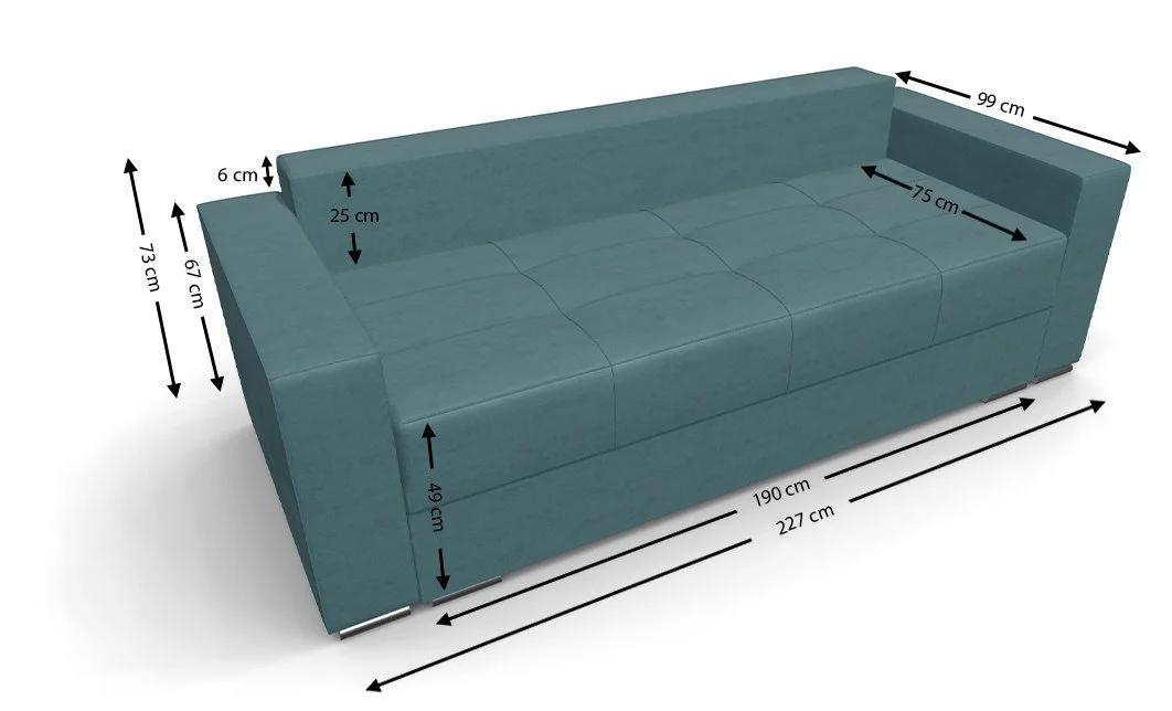 Canapea Extensibilă Claudia Bonell Mini, Albastru marin 3