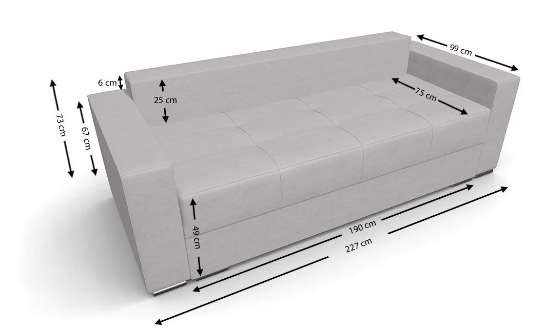 Canapea Extensibilă Claudia Bonell Mini, Crem 3