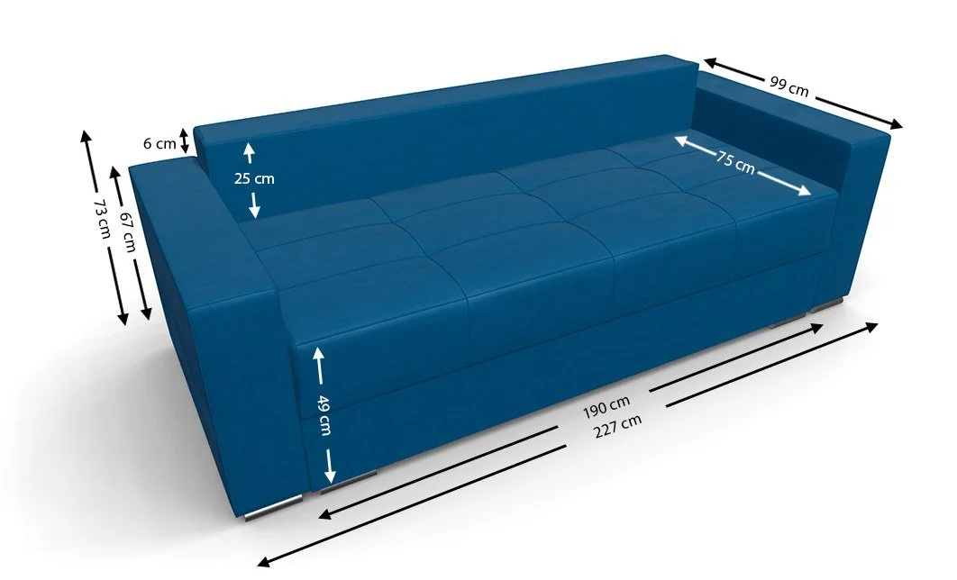 Canapea Extensibilă Claudia Bonell Mini, Turquaz 3