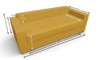 Canapea Extensibilă Claudia Bonell Mini, Galben 3