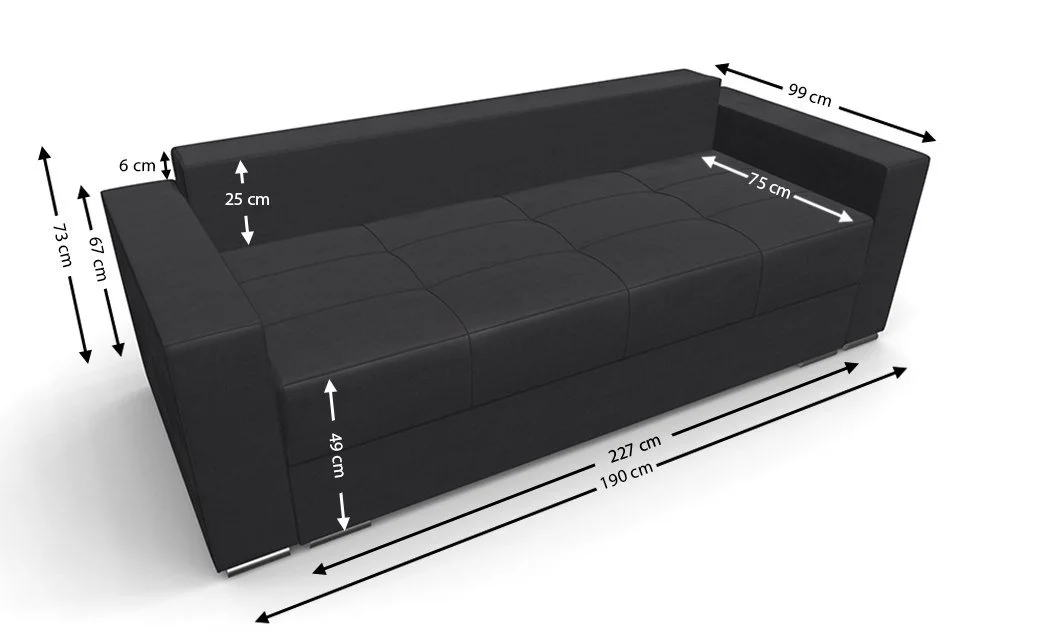 Canapea Extensibilă Claudia Bonell Mini, Gri carbune 3