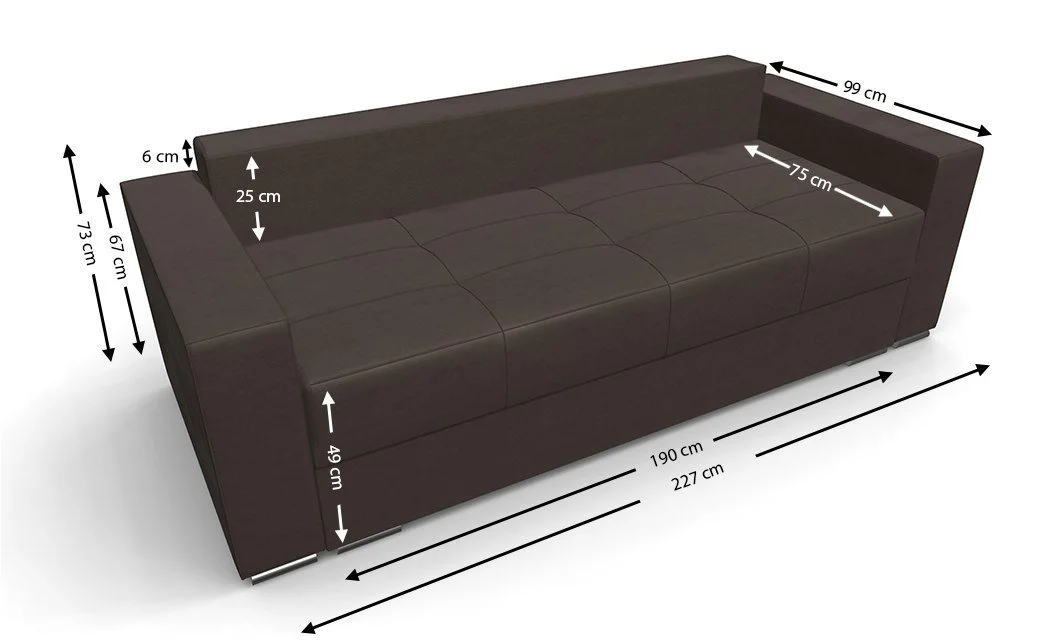 Canapea Extensibilă Claudia Bonell Mini, Maro 3