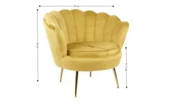 Fotoliu Marbella KJL2140 Galben