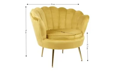 Fotoliu Marbella KJL2140 Galben