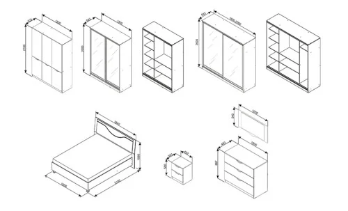 Dormitor Modern Happy Alb Samoa