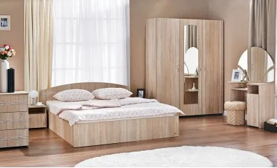 Dormitor Modern Inter Bardolino cu Dulap 3 Uși