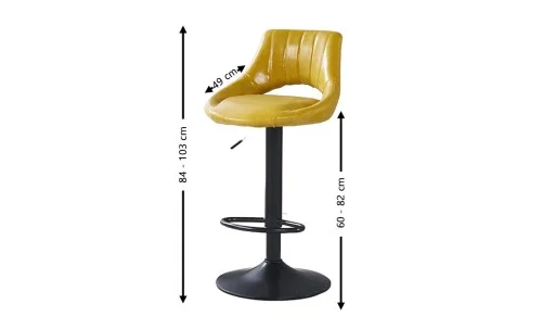 Scaun Bar KJC338 Mustar