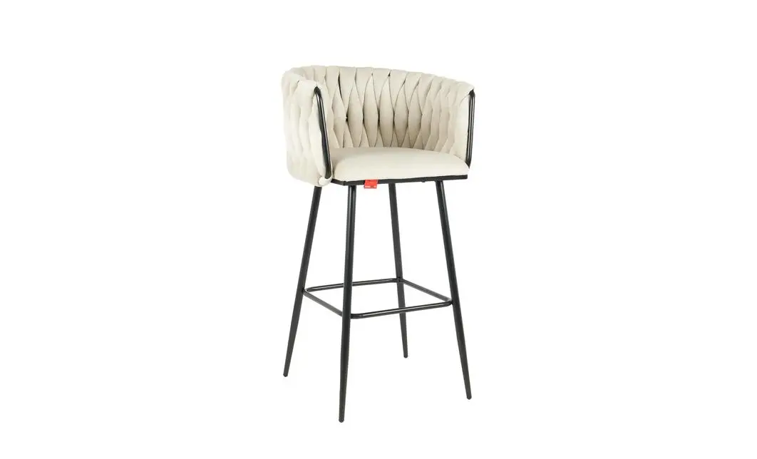 Scaun Bar KJC365 Bej & Picioare Negre 2