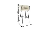 Scaun Bar KJC365 Bej & Picioare Negre 1