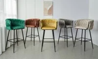 Scaun Bar KJC365 Gri & Picioare Negre 6