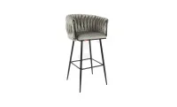 Scaun Bar KJC365 Gri & Picioare Negre 2