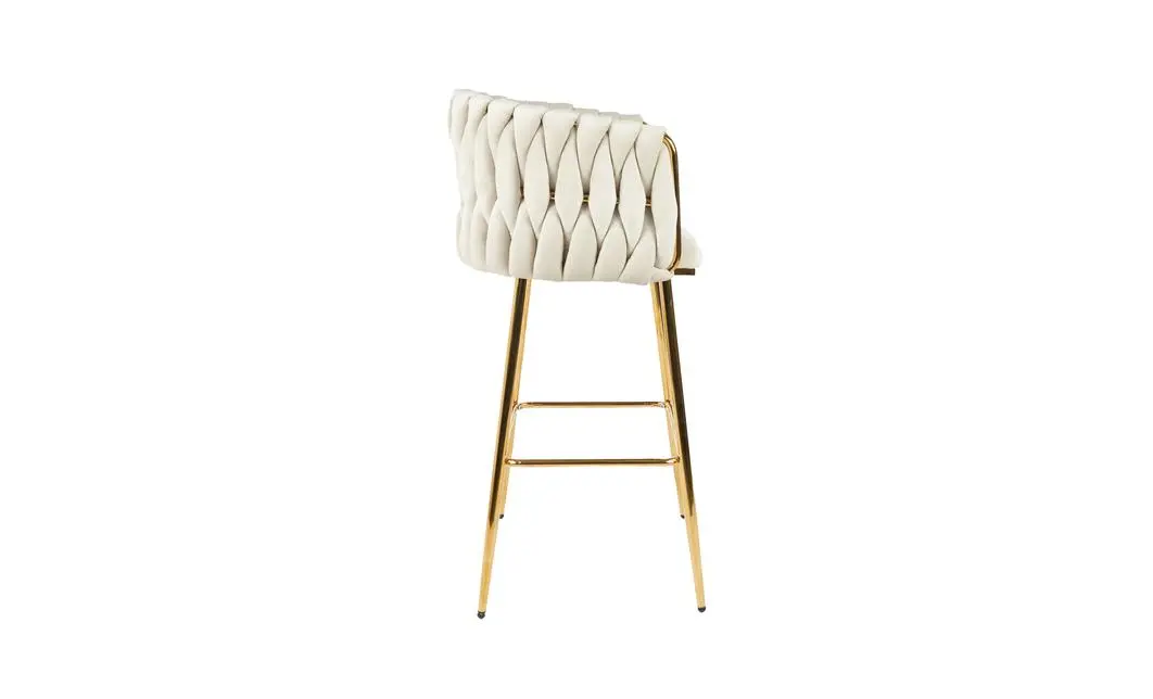 Scaun Bar KJC365 Bej & Picioare Aurii 4