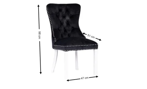 Scaun Living KJC005 Negru/Alb
