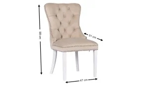 Scaun Living KJC005 Bej/Alb