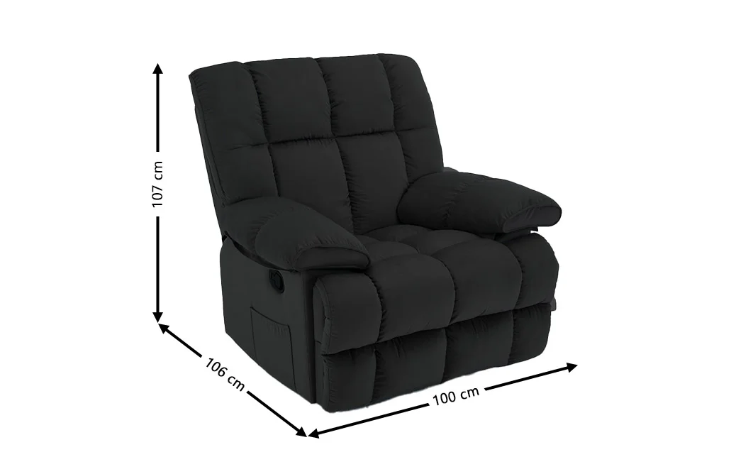 Fotoliu Rotativ cu Recliner KJC4423 Negru 1