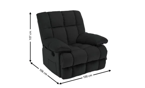 Fotoliu Rotativ cu Recliner KJC4423 Negru