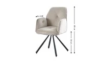 Scaun Living Rotativ KJC80 Bej 1