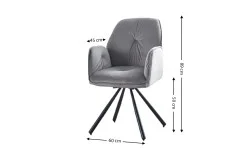 Scaun Living Rotativ KJC80 Gri