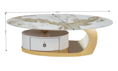 Masă de Cafea KJCT5334 Pandora/Gold Masă de Cafea KJCT5334 Pandora/Gold