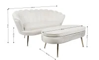 Set Marbella Canapea cu Masuta KJL213, Bej 1