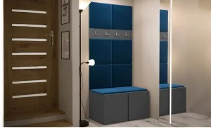 Cuier Hol Luca 10, Grafit/Albastru - Manila 26