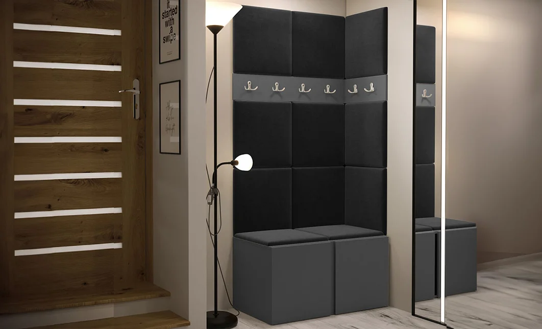 Cuier Hol Luca 9, Grafit/Negru - Manila 18