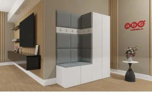 Cuier Hol Luca 2, Alb/Gri - Manila 16