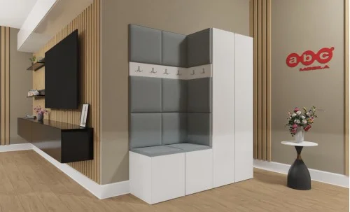 Cuier Hol Luca 2, Alb/Gri - Manila 16