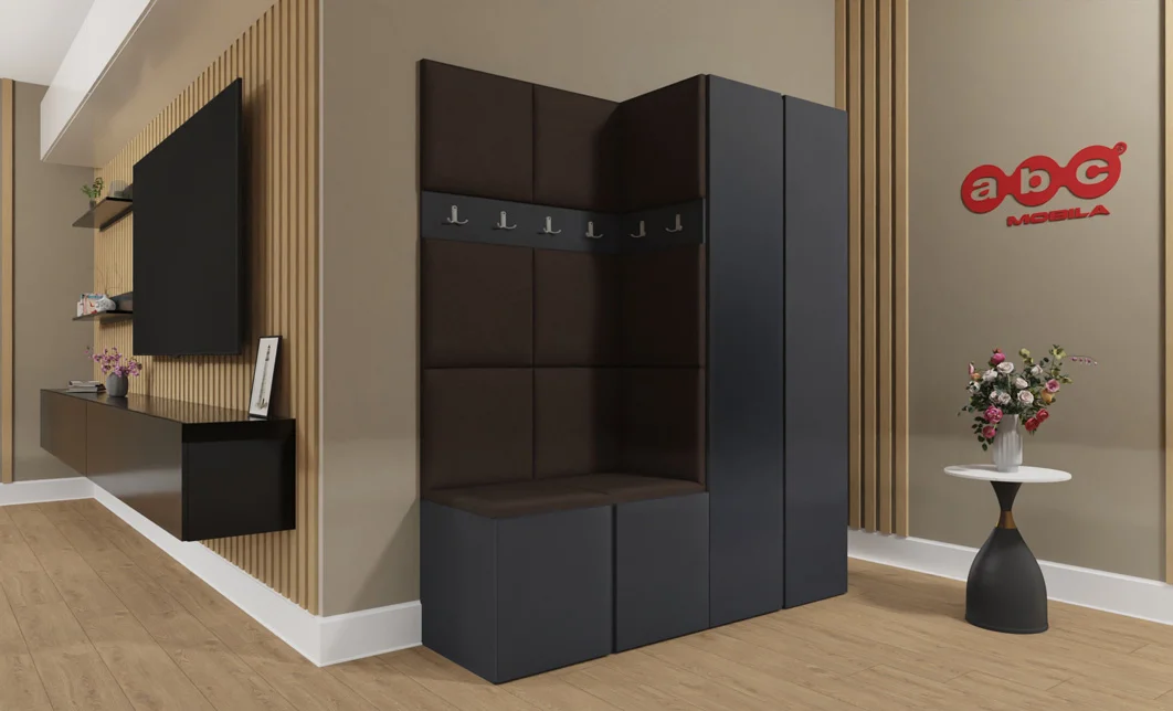 Cuier Hol Luca 2, Grafit/Maro - Manila 04