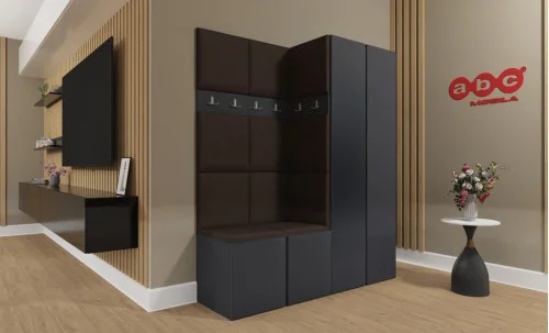 Cuier Hol Luca 2, Grafit/Maro - Manila 04