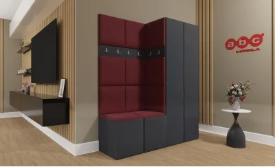 Cuier Hol Luca 2, Grafit/Rosu - Manila 23