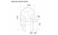 Măsuța de Toaletă Inter Alb Samoa 1