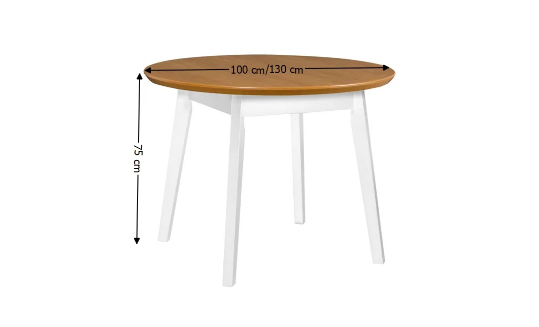 Masă Dining Extensibila Oslo 4 cu Blat Natur 2